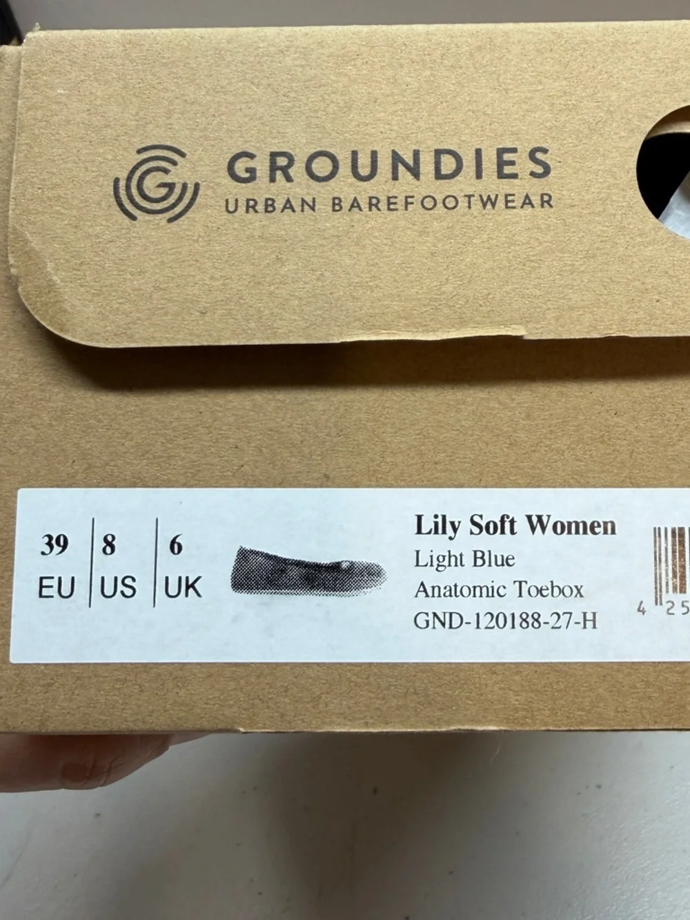 NWT Groundies Barefoot Shoes Lily Suede Ballet Flat Shoes Blue barefootwear sz 8 - Picture 2 of 13